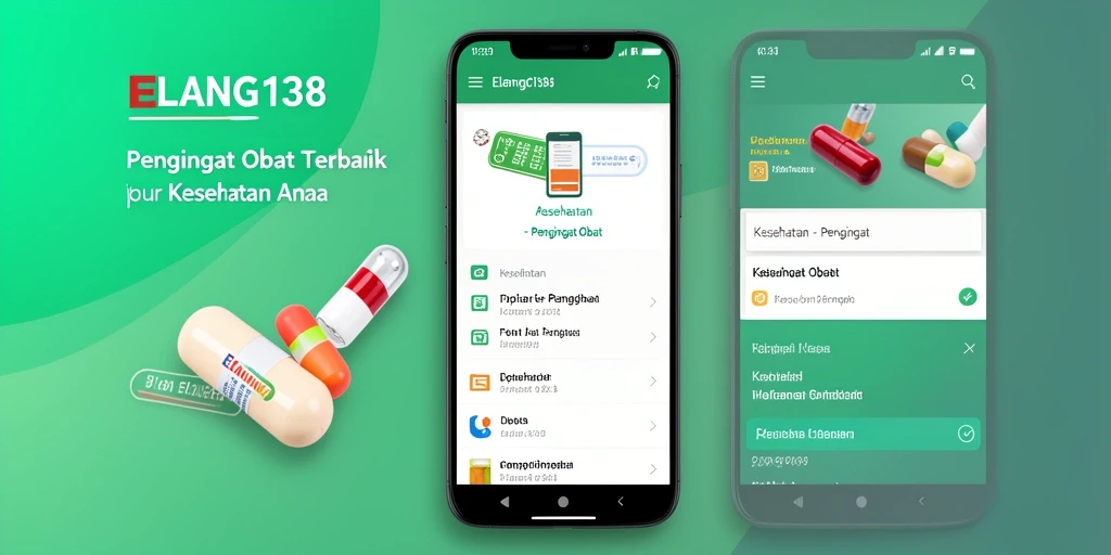 Antarmuka ELANG138 yang sederhana dan intuitif untuk pengingat obat.