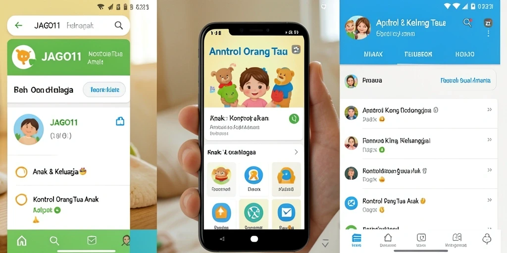 Tampilan antarmuka JAGO11 yang intuitif dan mudah dinavigasi untuk Kontrol Orang Tua Anak.