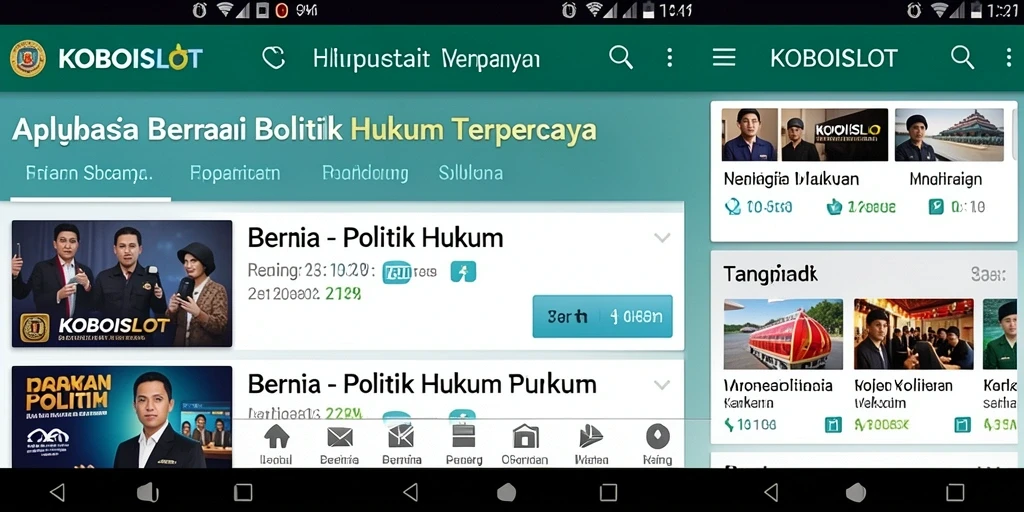 Tampilan antarmuka aplikasi KOBOISLOT yang intuitif dan informatif.