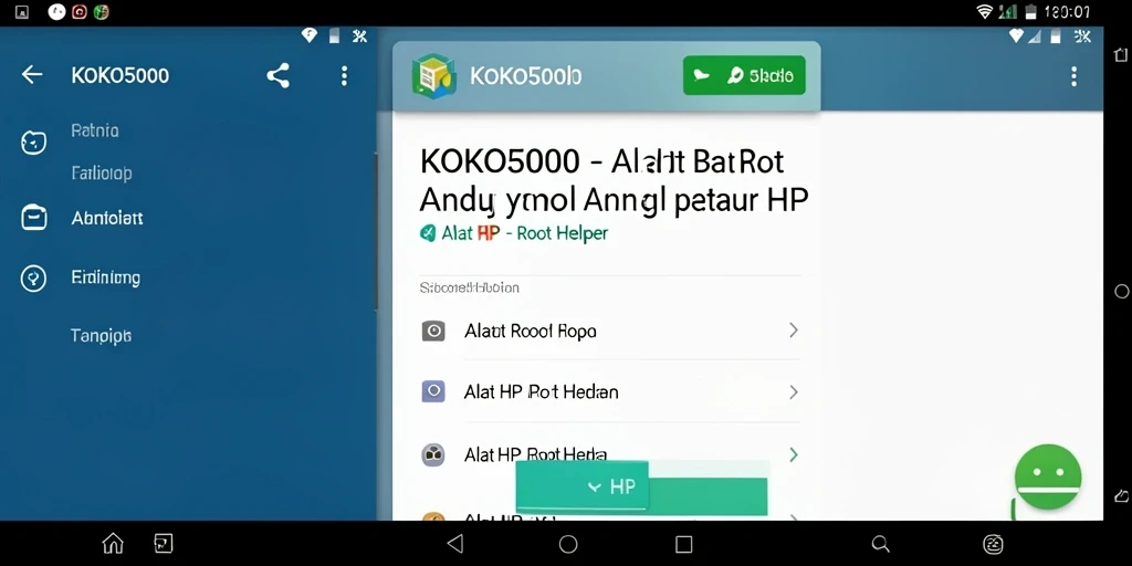 Antarmuka KOKO5000 yang sederhana dan efektif untuk Root Helper.
