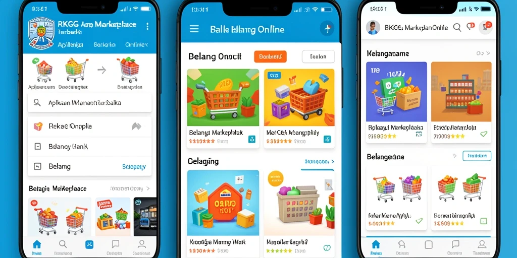 Antarmuka aplikasi RKGG yang mudah digunakan untuk belanja online.